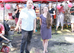 Ředitel DCHČB Jiří kohout společně s koordinátorkou dobrovolníků Barborou Fišerovou Pegleyovou