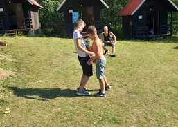 Olympiáda - tanec dvojic s pomelem a Dan jako rozhodčí