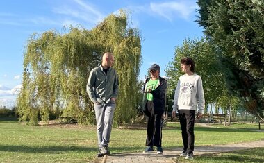 při procházce s klientem Domu sv. Františka